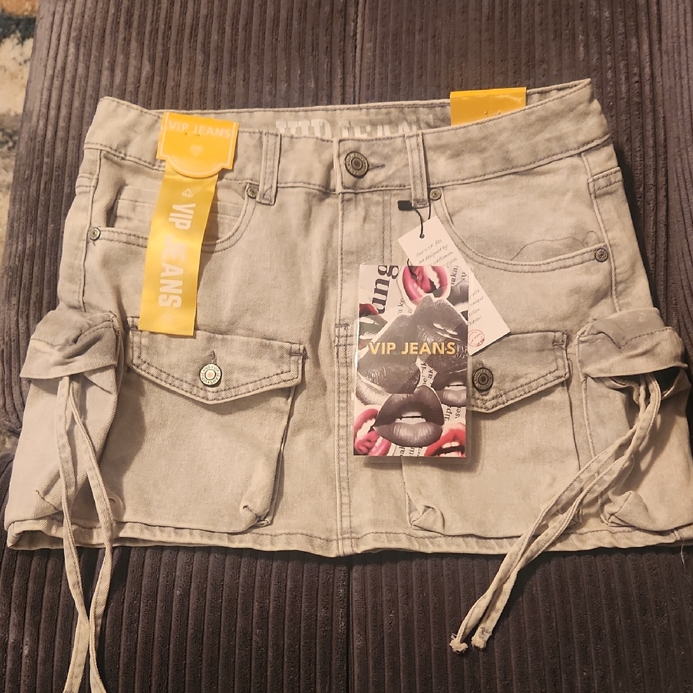 VIP Gray Mini Skirt